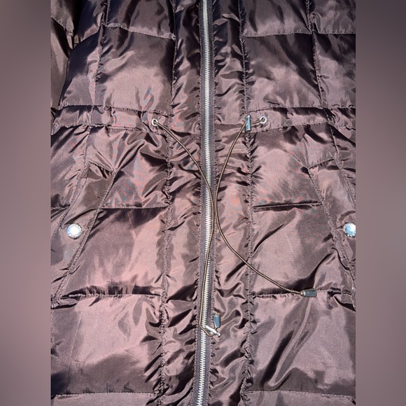 Michael Kors Brown Puffer Faux Fur Hooded Coat - Picture 3 of 10